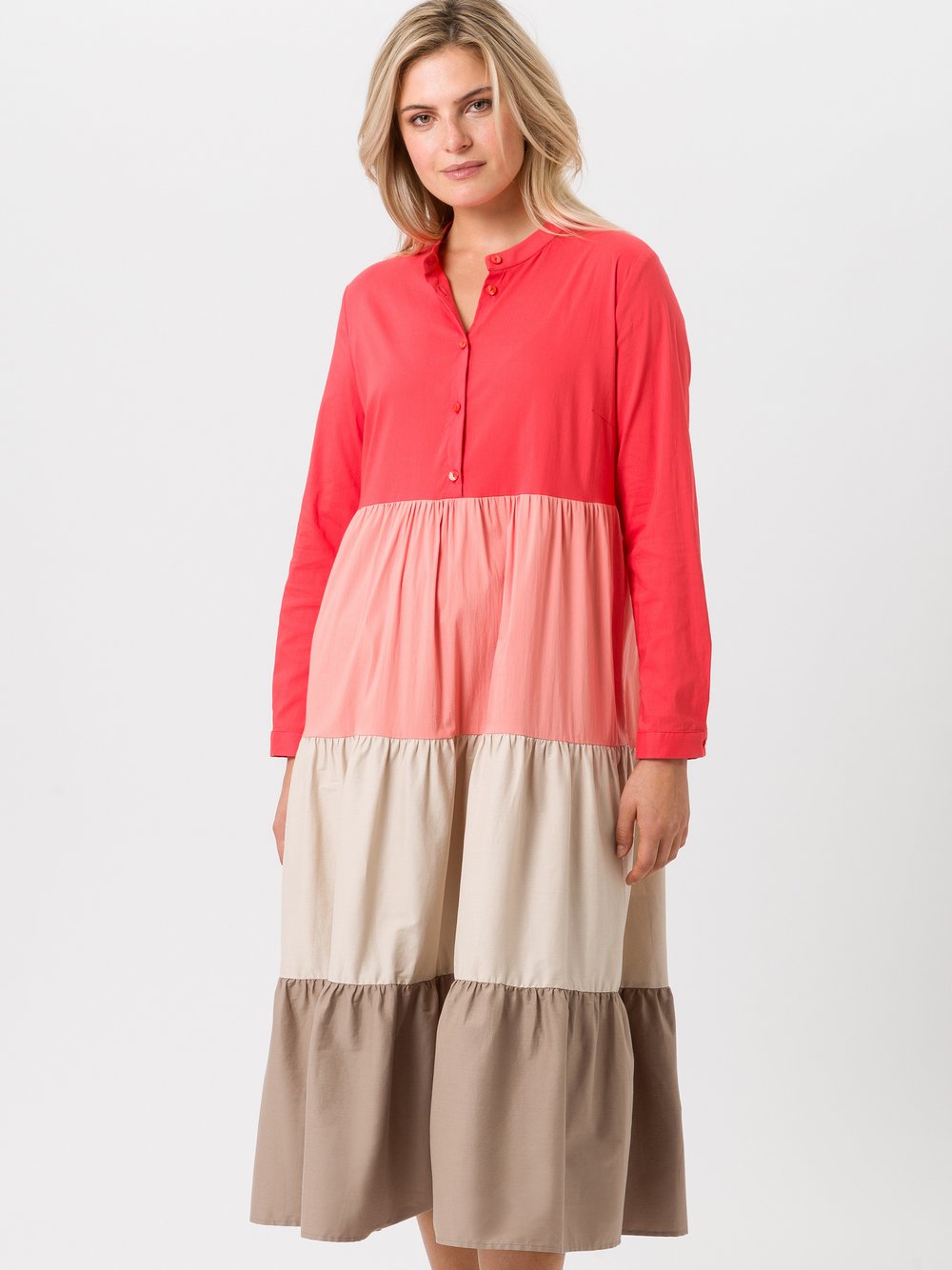 TUZZI Kleid Damen Baumwolle rot gestreift, 36