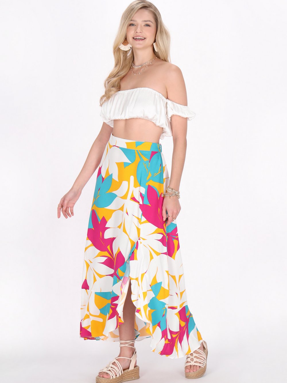 Thumbnail - IZIA Rock Damen Viskose mehrfarbig bedruckt, XL