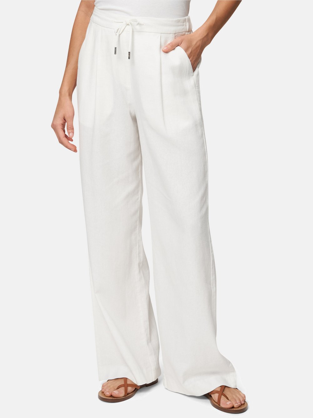 zero Leinenhose Damen weiß, 44