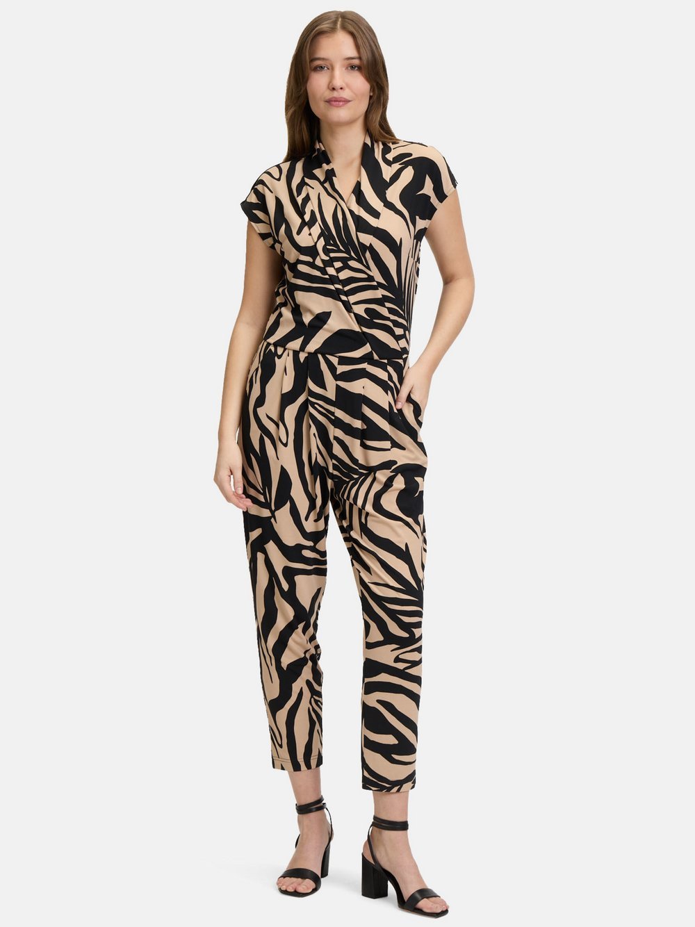Betty Barclay Jumpsuit Damen schwarz gemustert, 36