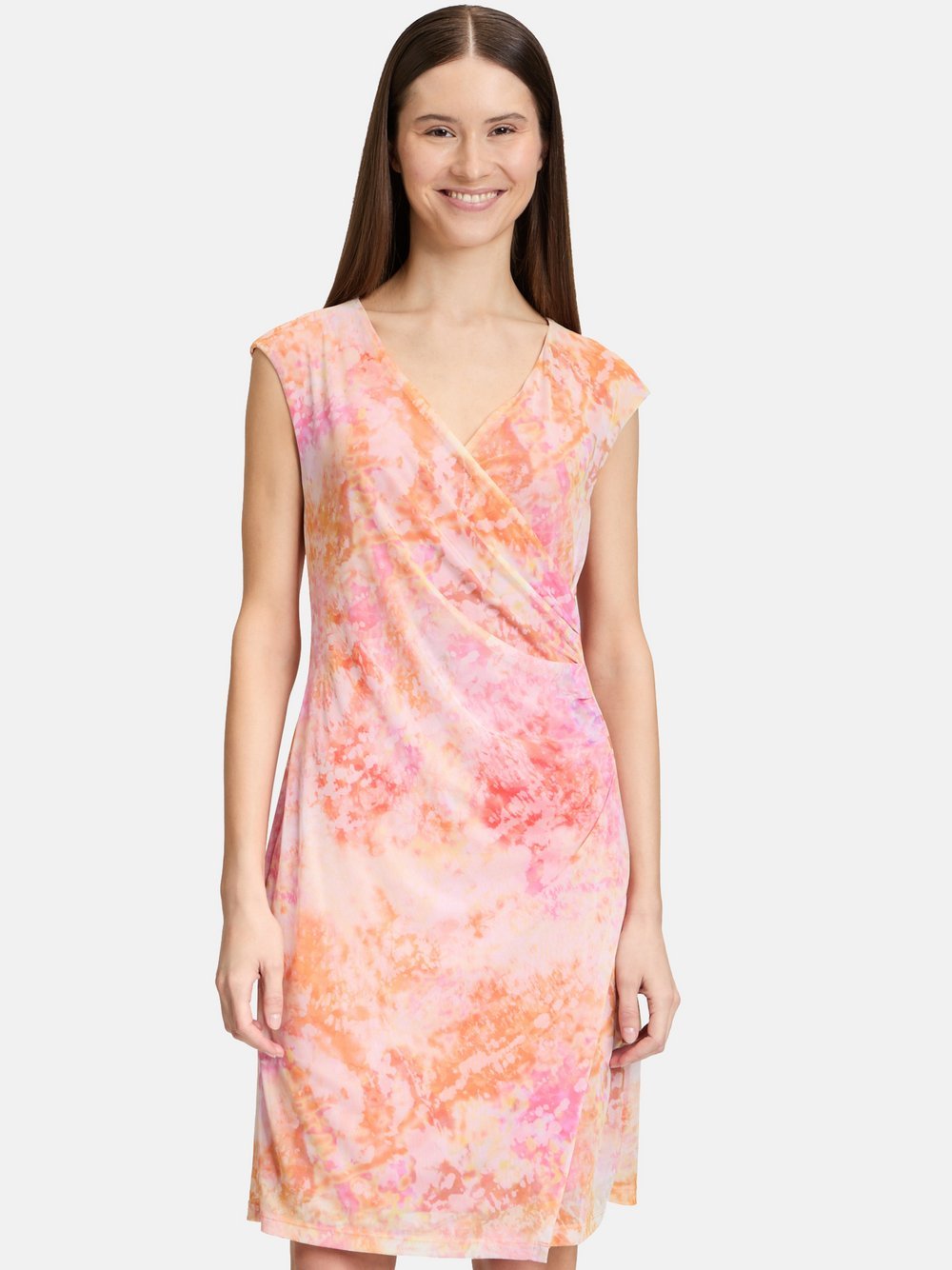 Cartoon Casual-Kleid Damen orange gemustert, 44