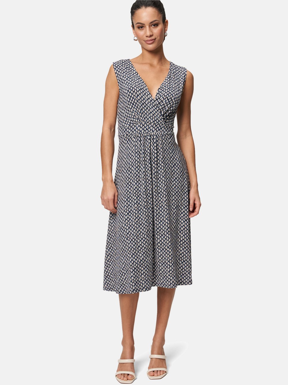 zero Midikleid Damen Viskose blau gemustert, 38