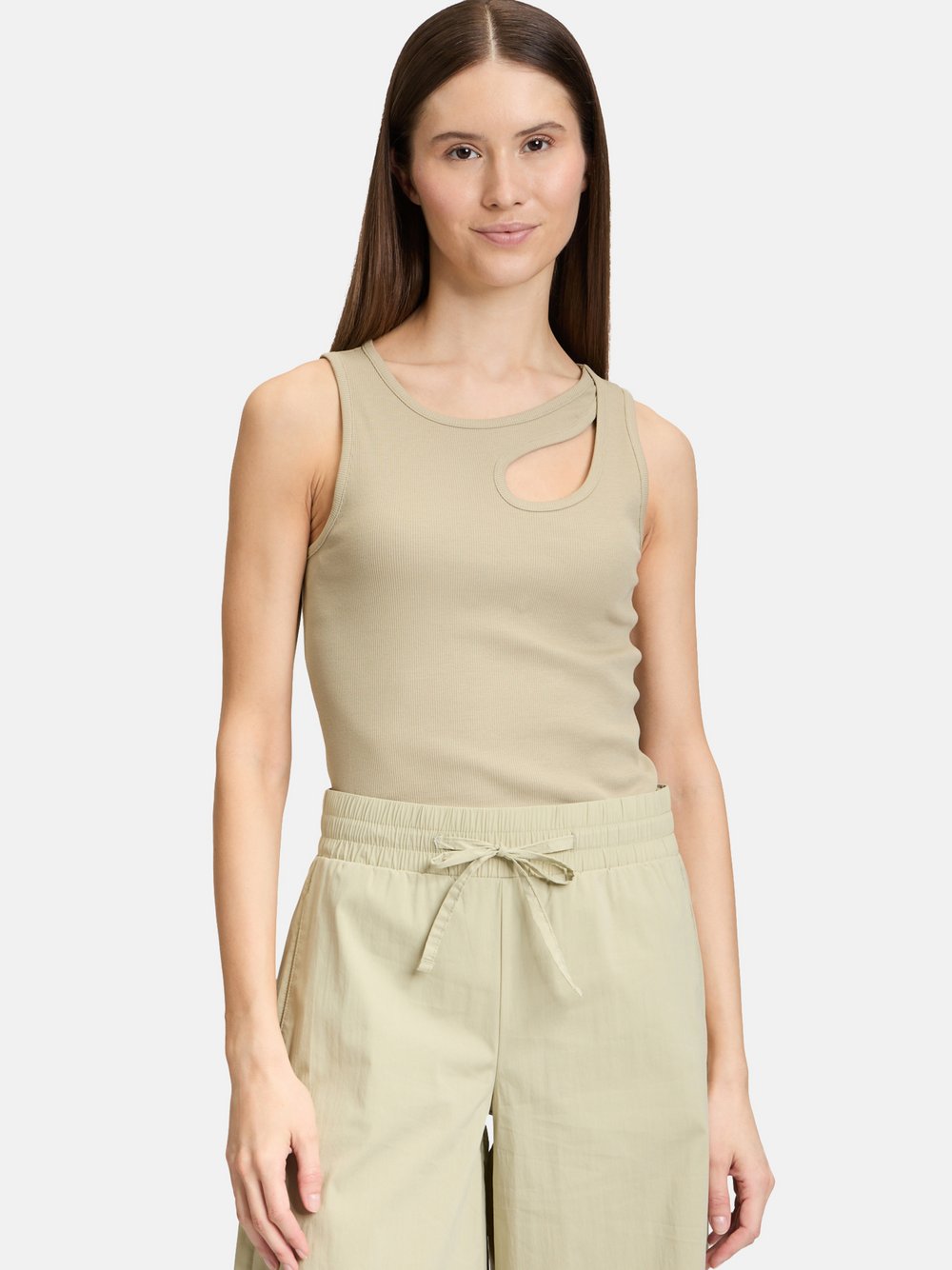 Cartoon Basic-Top Damen Baumwolle beige, 46