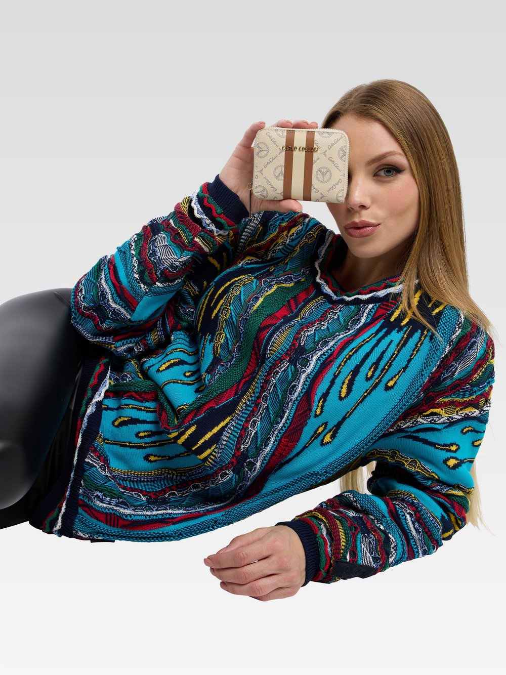 Thumbnail - Carlo Colucci Geldbörse  Damen beige gemustert, ONE SIZE