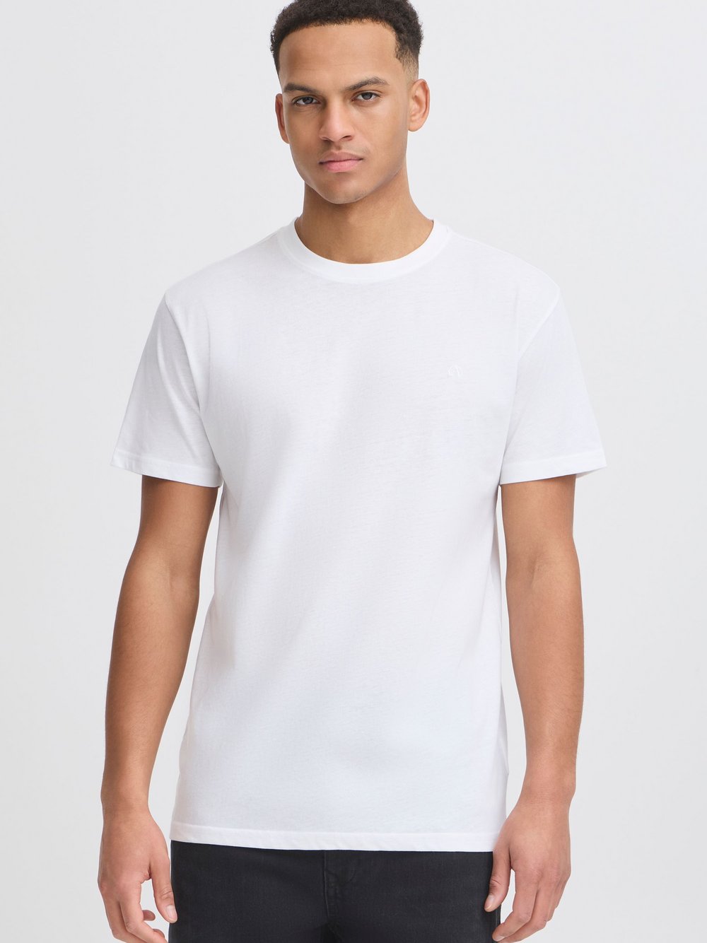 North Bend Rundhalsshirt Herren Baumwolle weiß, M