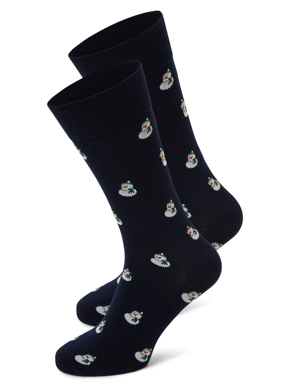 Nils Sundström Socken im 2er-Pack Herren Baumwolle blau gemustert, 39-42