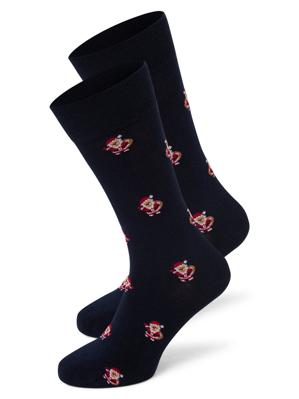 Nils Sundström Socken im 2er-Pack Herren Baumwolle blau gemustert, 39-42