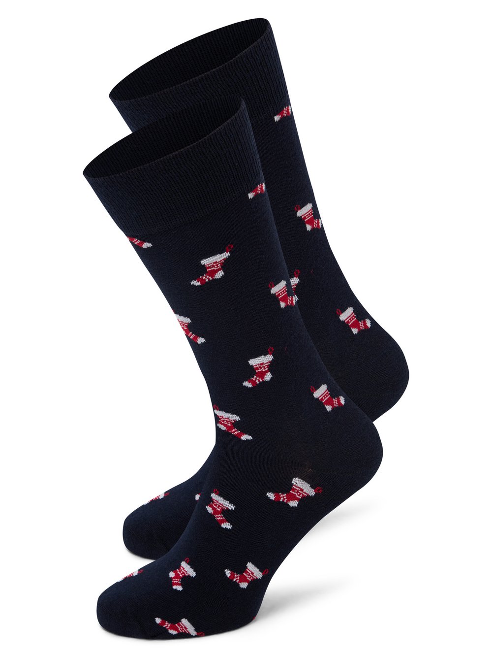 Nils Sundström Socken im 2er-Pack Herren Baumwolle blau gemustert, 39-42