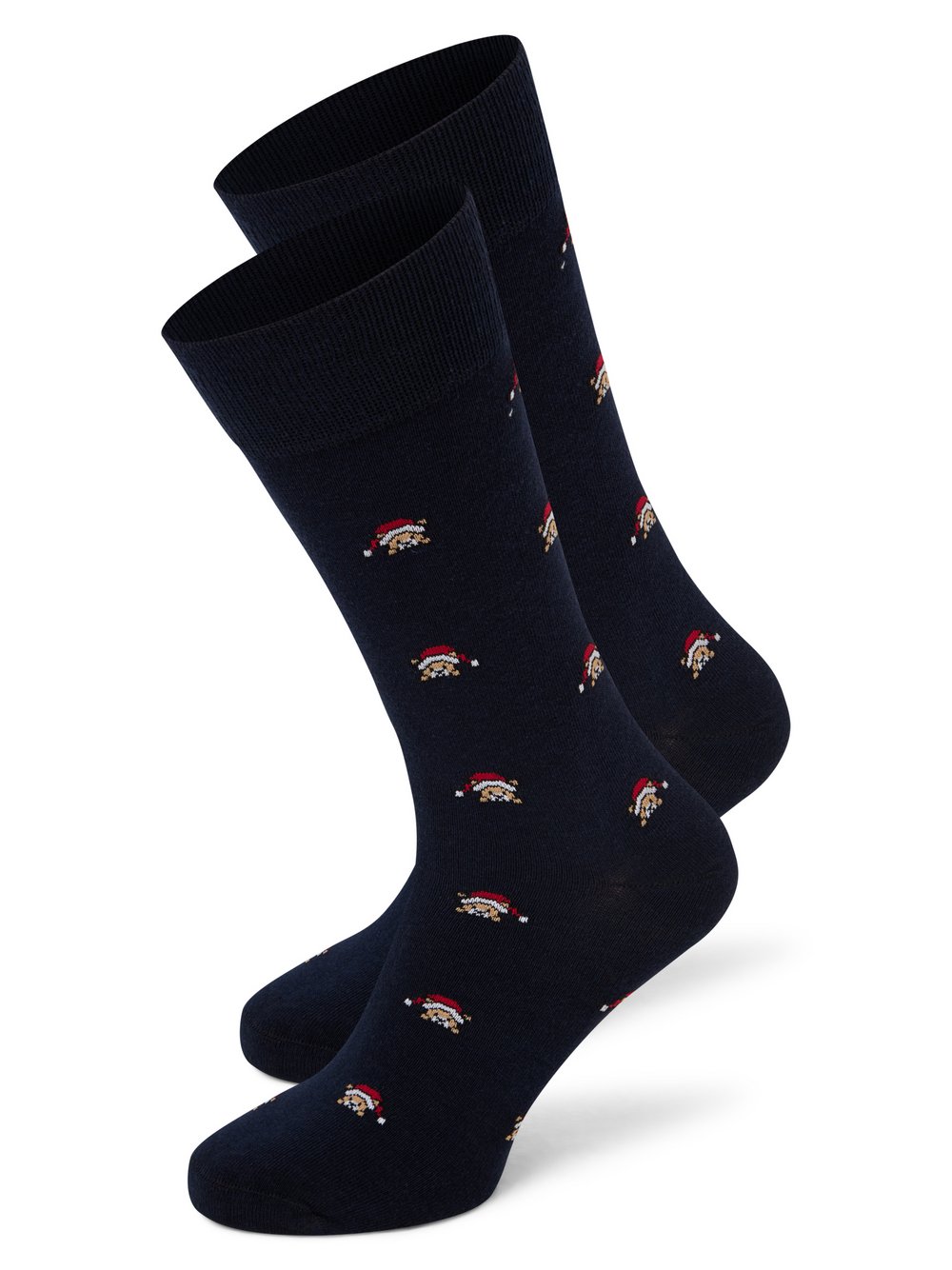 Nils Sundström Socken im 2er-Pack Herren Baumwolle blau gemustert, 39-42