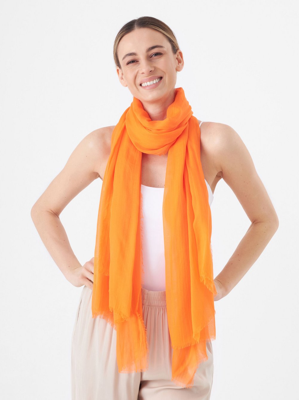 Thumbnail - Codello Schal Damen Viskose orange, ONE SIZE