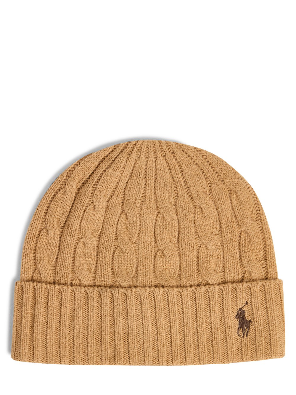 Polo Ralph Lauren Beanie Herren Wolle beige, ONE SIZE