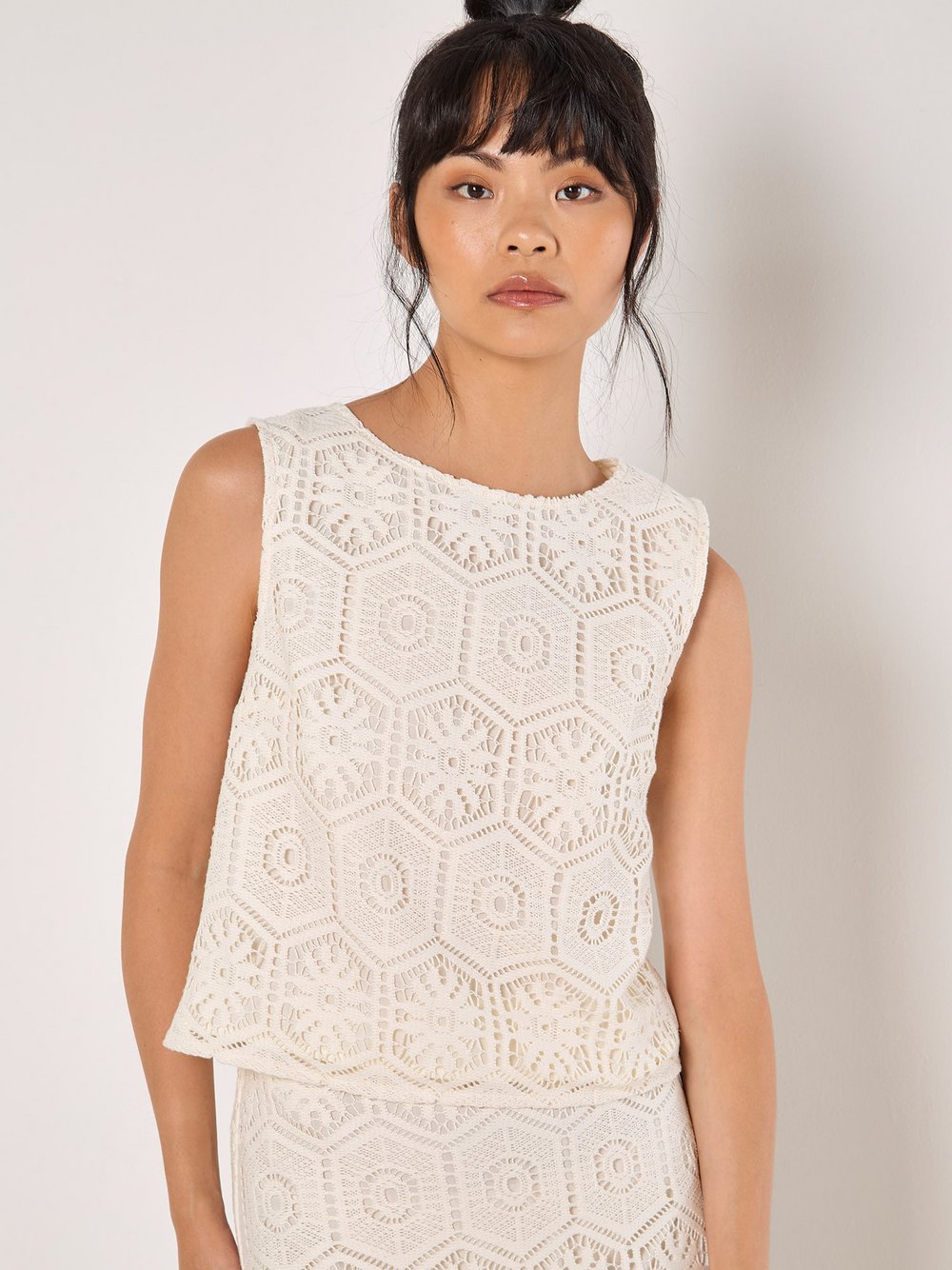 Apricot Top Damen weiß, 34