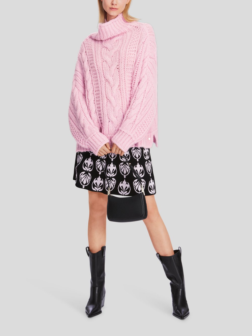Thumbnail - Marc Cain Pullover Damen Wolle rosa strukturiert, 36