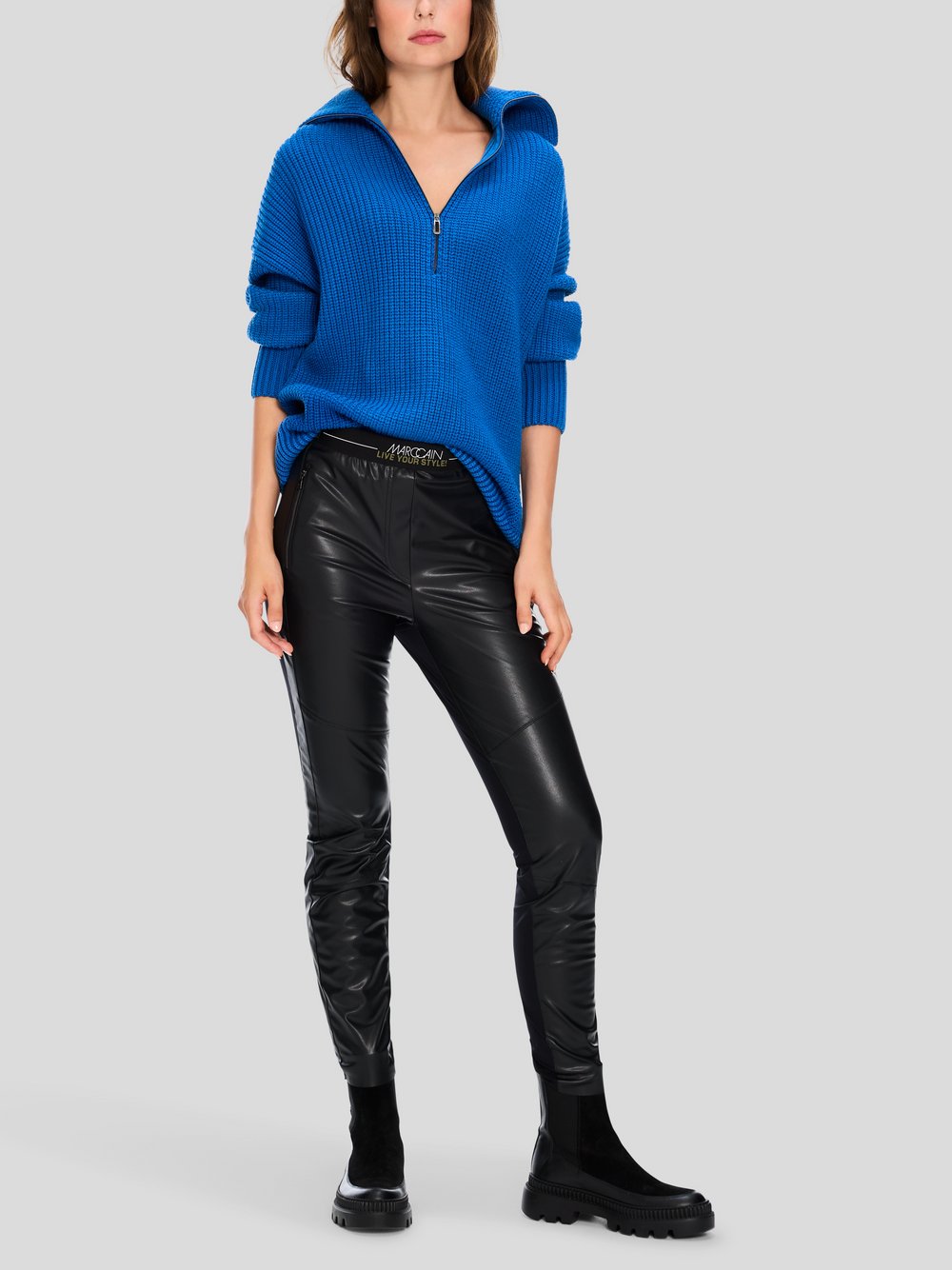 Marc Cain Pullover Damen Schurwolle blau, 44