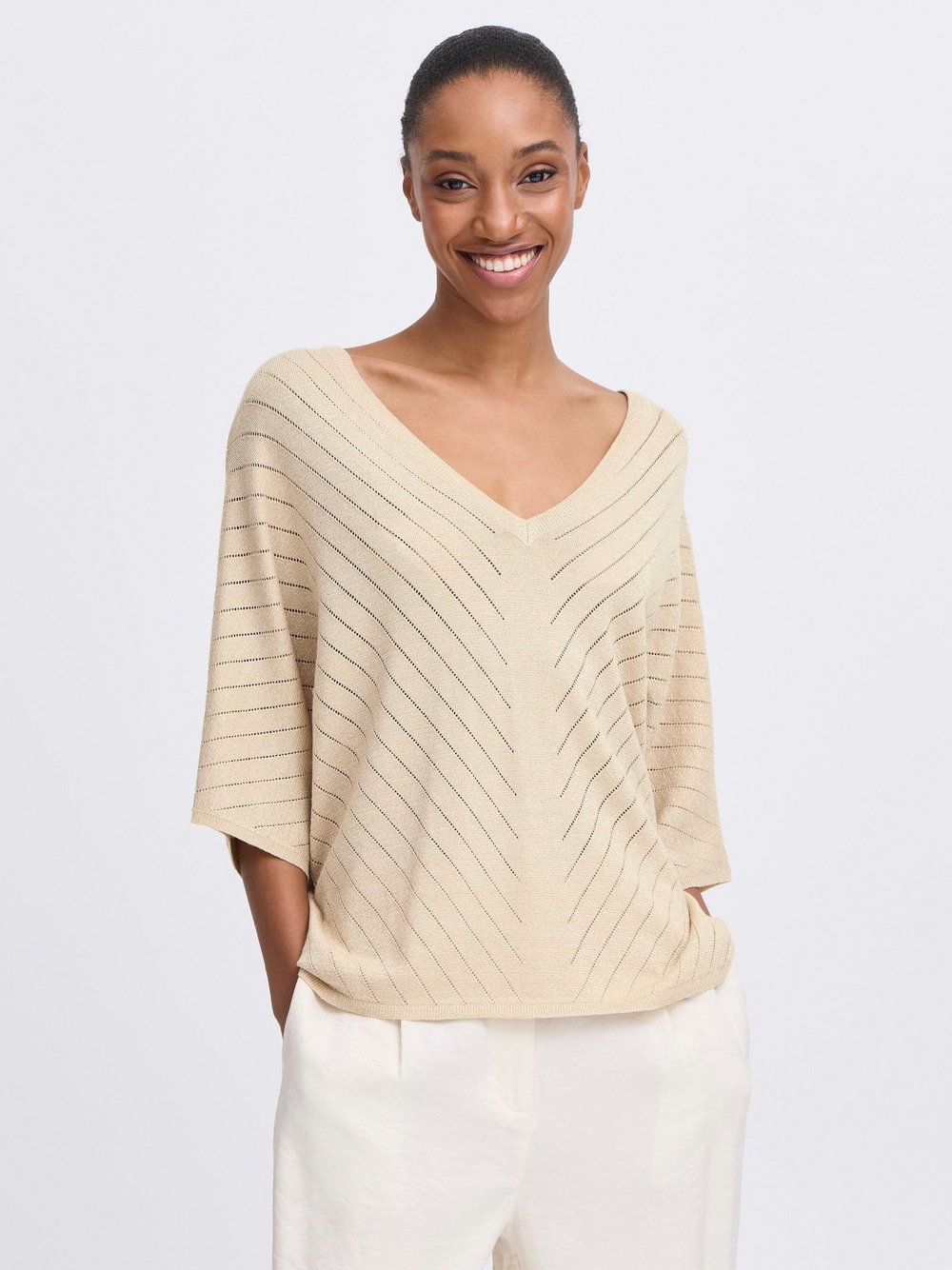 B.Young Pullover Damen Viskose beige, S