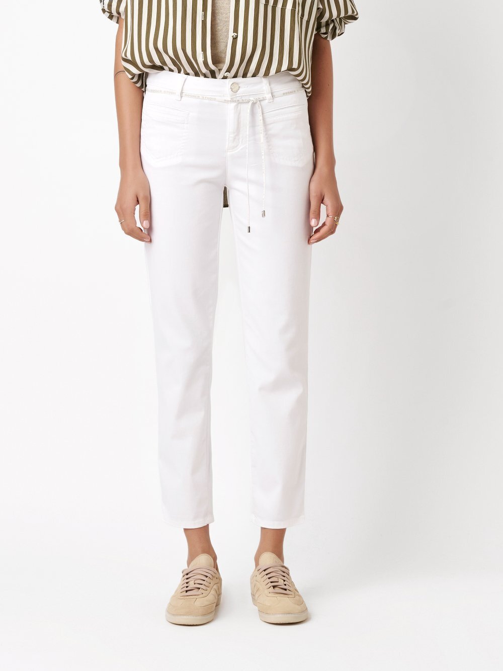 Rosner Hose Damen Baumwolle weiß, 44-28