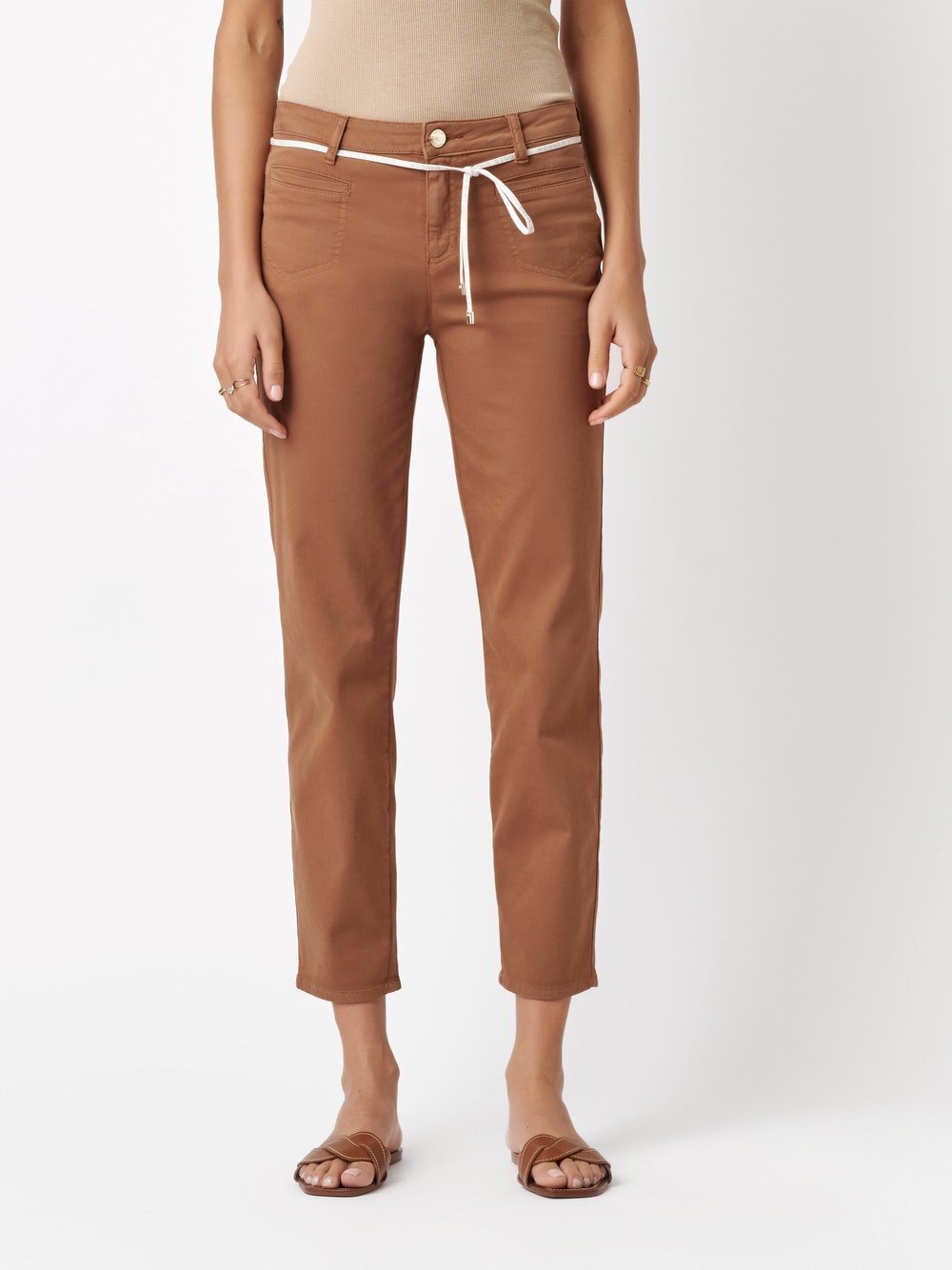 Rosner Hose Damen Baumwolle braun, 44-28