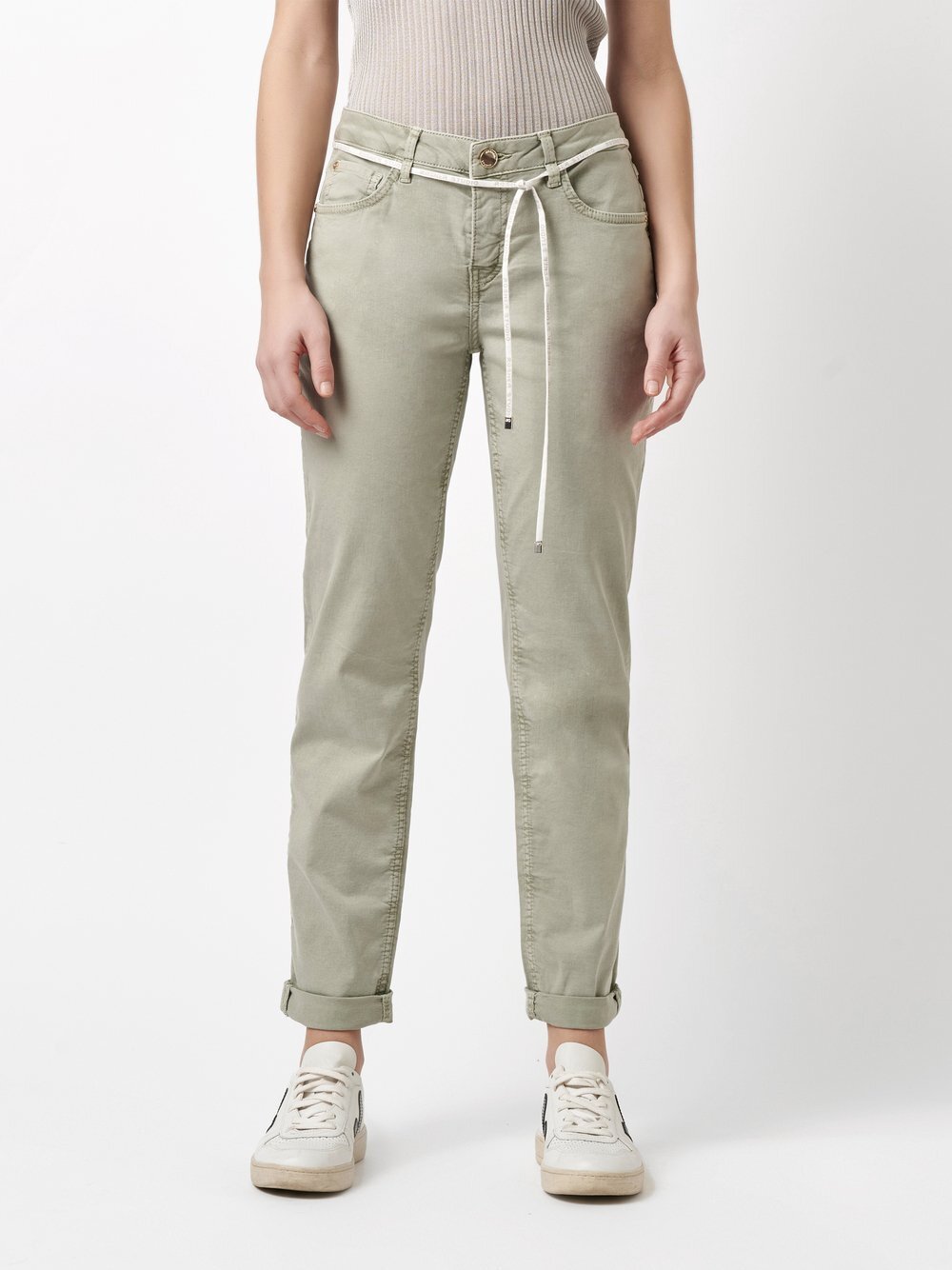 Rosner Hose Damen Baumwolle grün, 40-28