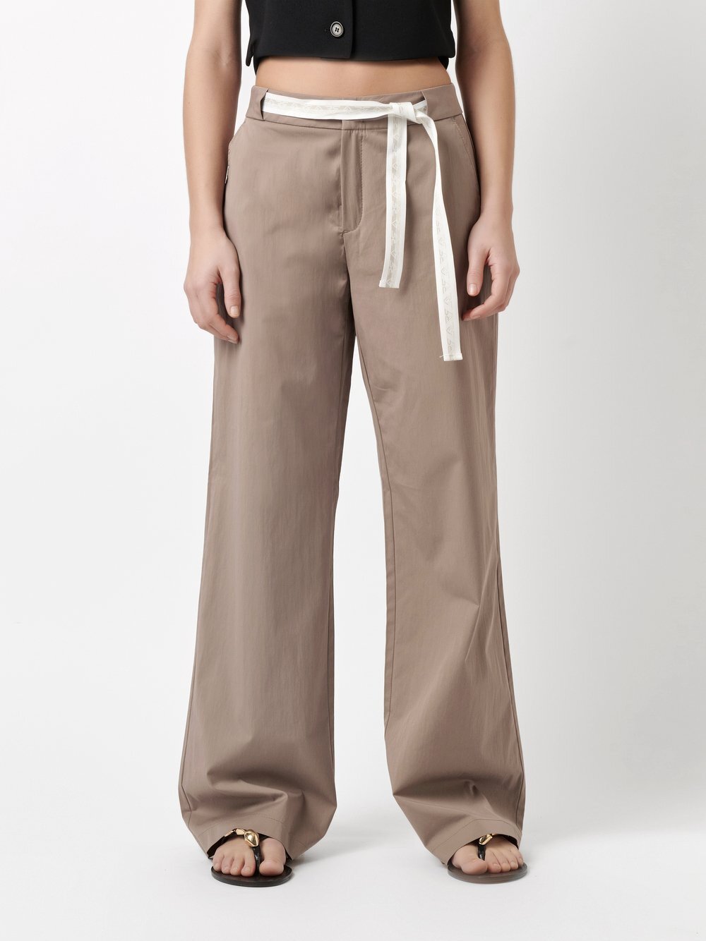 Rosner Hose Damen Baumwolle braun, 44-32