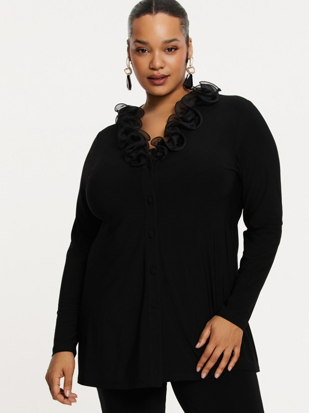 Thumbnail - YOEK Tunika Damen schwarz, 42-44