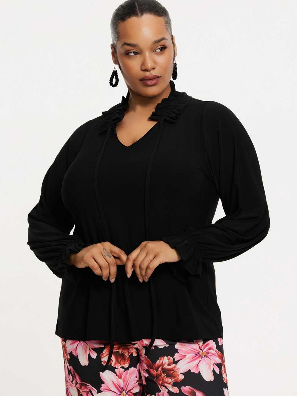 YOEK Tunika Damen schwarz, 46-48