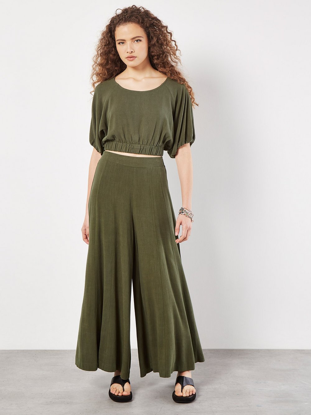 Apricot Hose Damen Viskose grün, 40