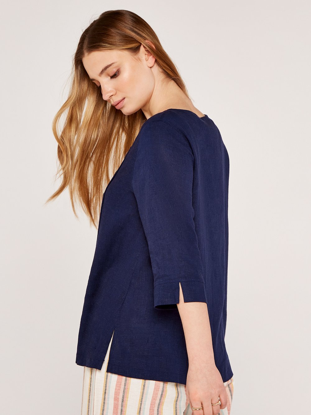 Apricot Bluse Damen Viskose blau, 40