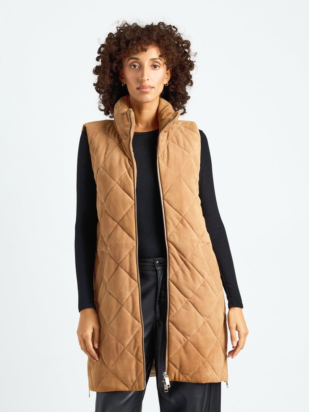 Thumbnail - Maze Lederweste Damen braun, L