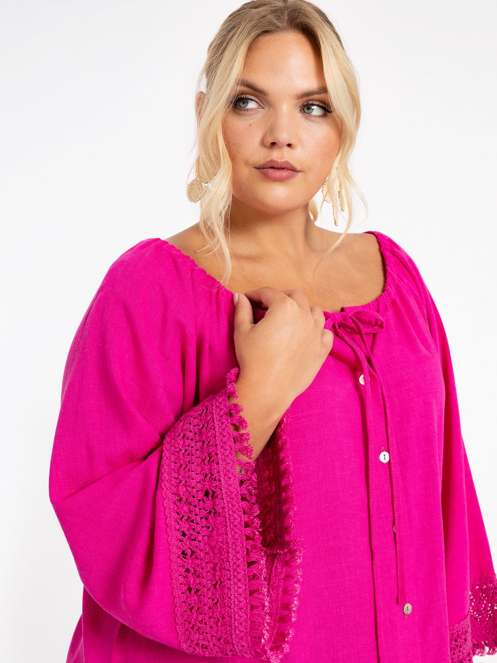 YOEK Bluse Damen Viskose rosa, 42-44
