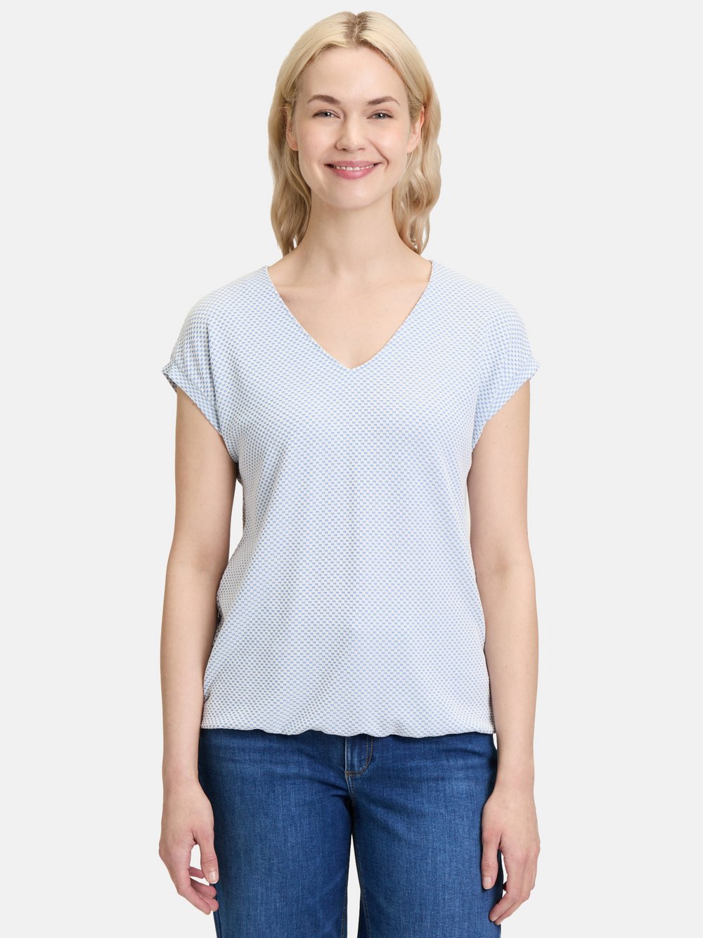 Betty & Co Strukturshirt Damen Viskose weiß gemustert, XL