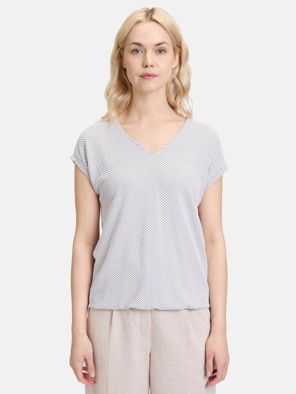 Betty & Co Strukturshirt Damen Viskose weiß gemustert, S
