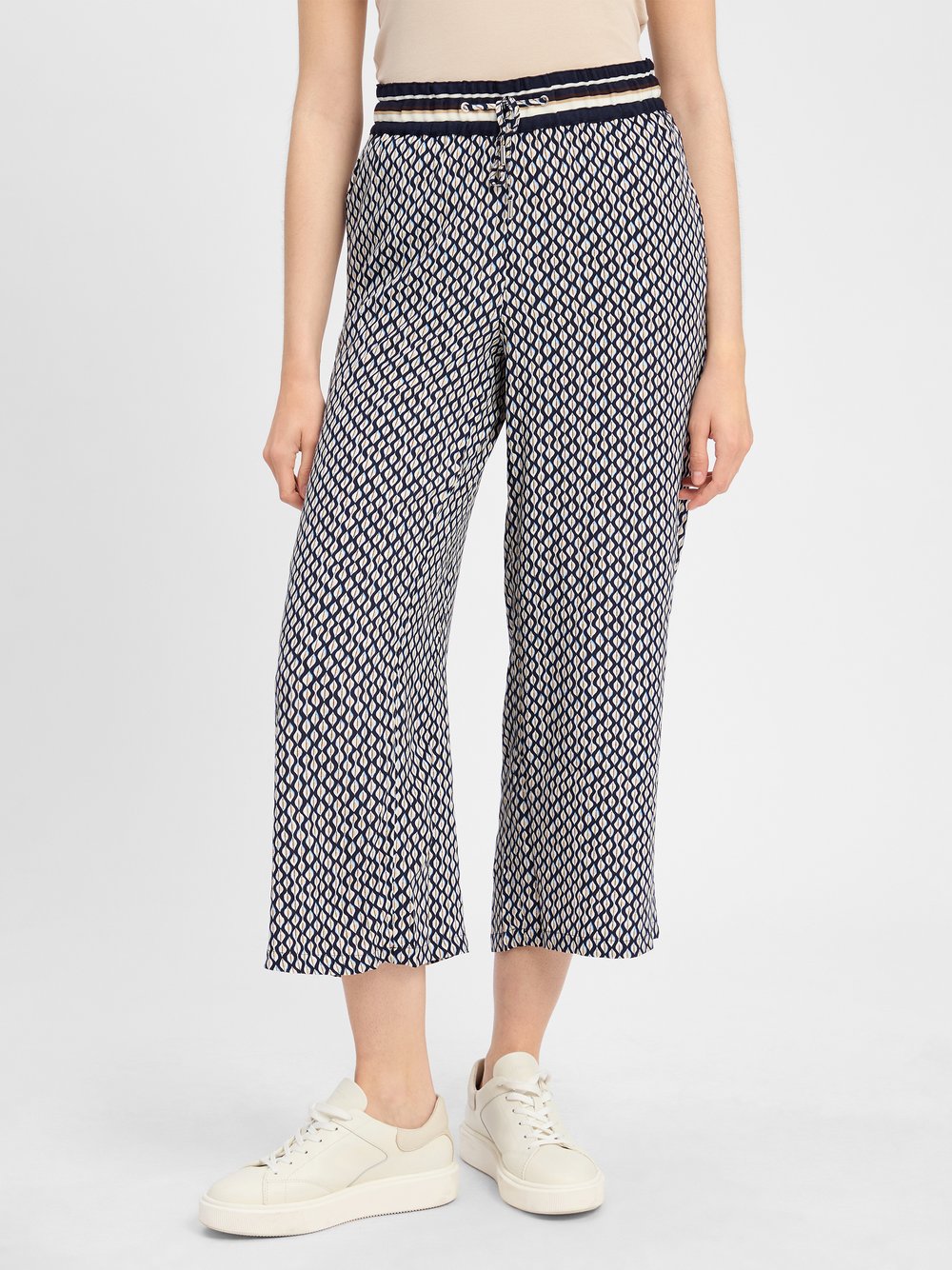 zero Culottes Damen Viskose blau gemustert, 44
