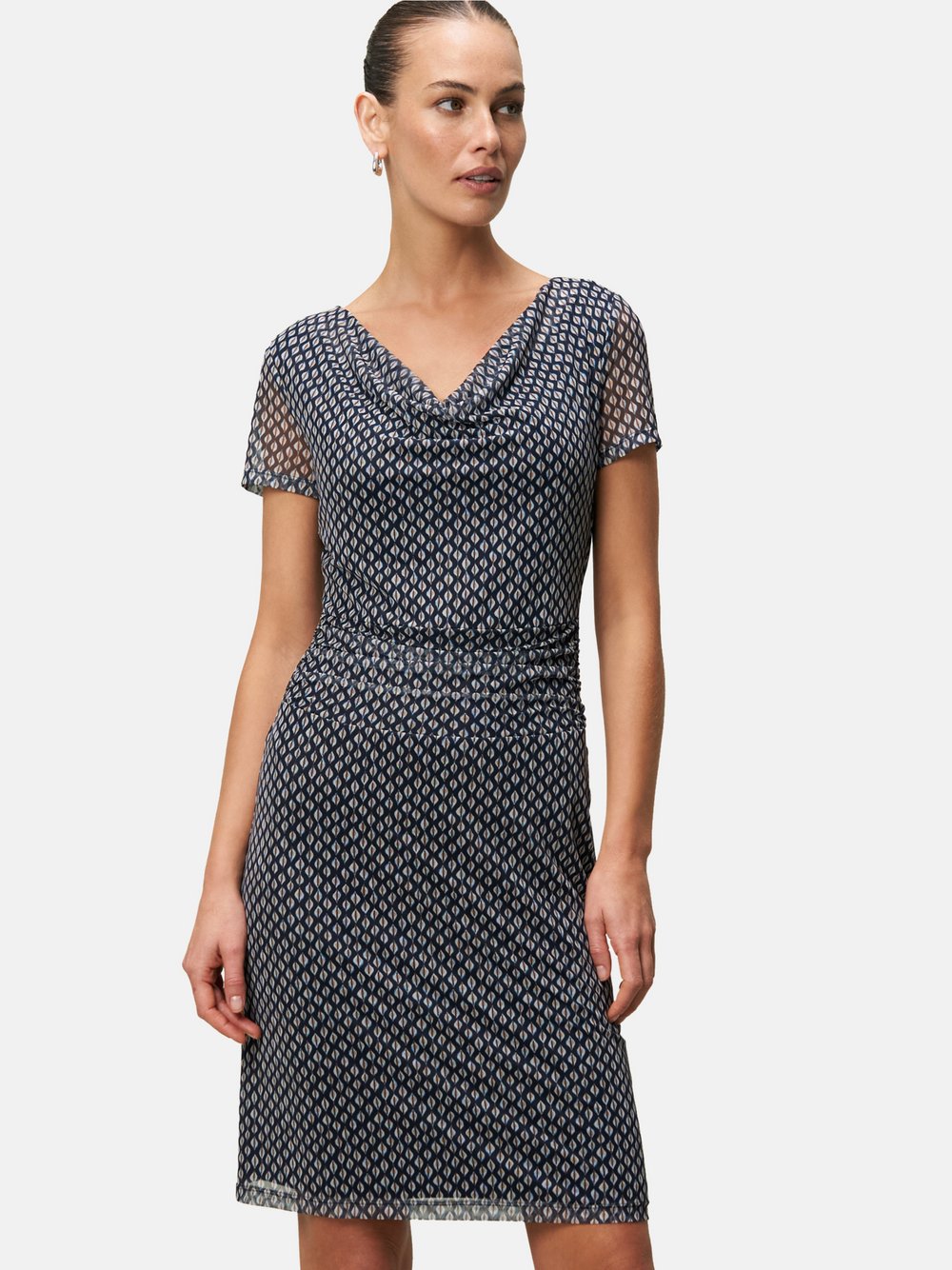 zero Mesh-Kleid Damen blau gemustert, 34