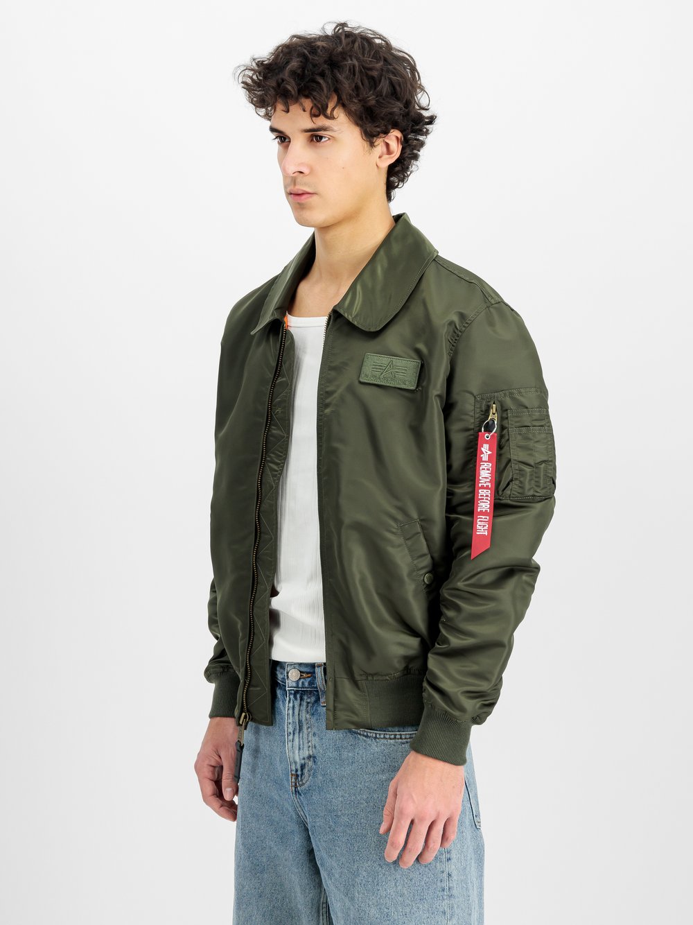 Alpha Industries Bomberjacke Herren grün gemustert, XXXL