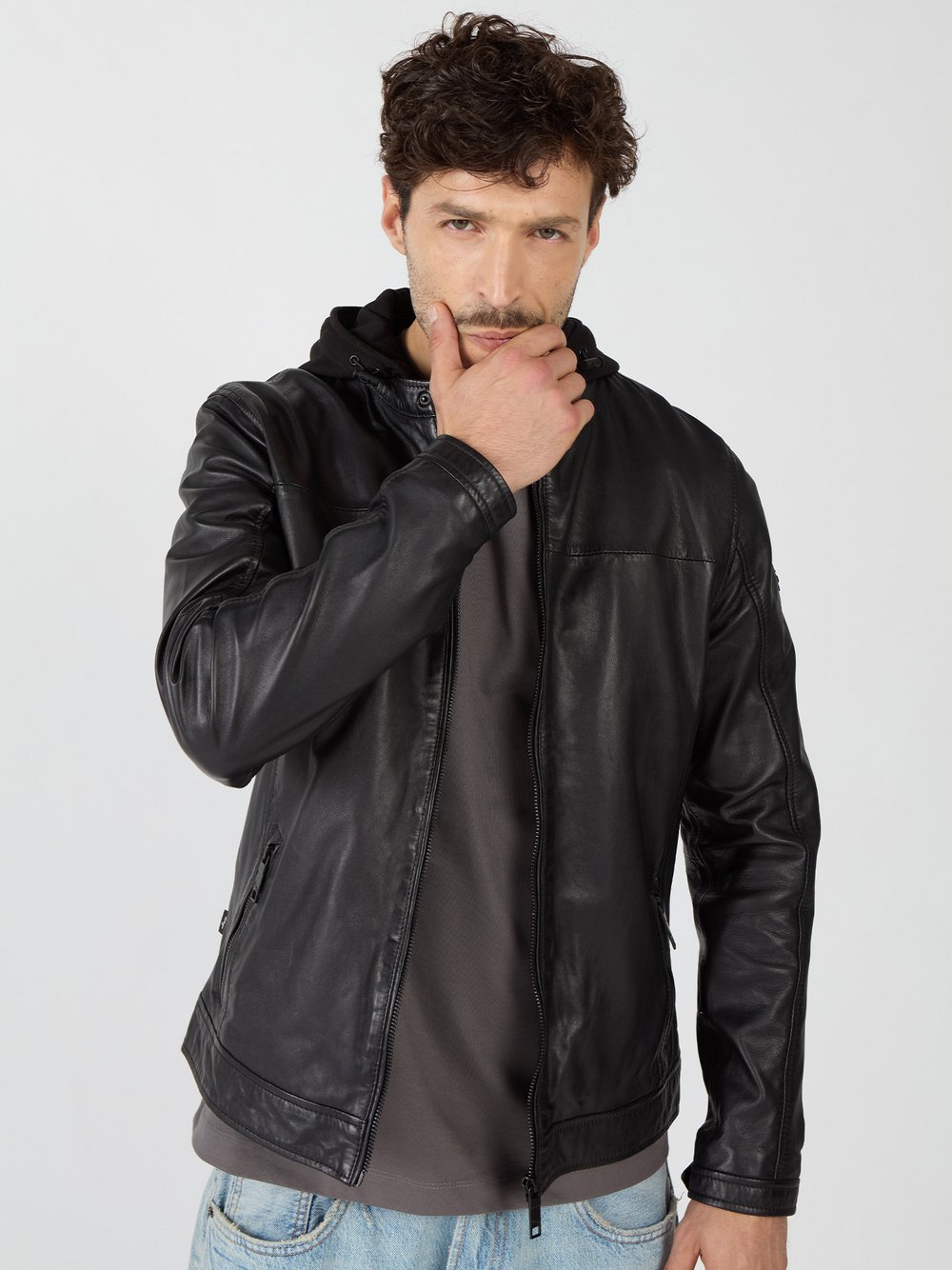 Thumbnail - Maze Lederjacke Herren schwarz, XL