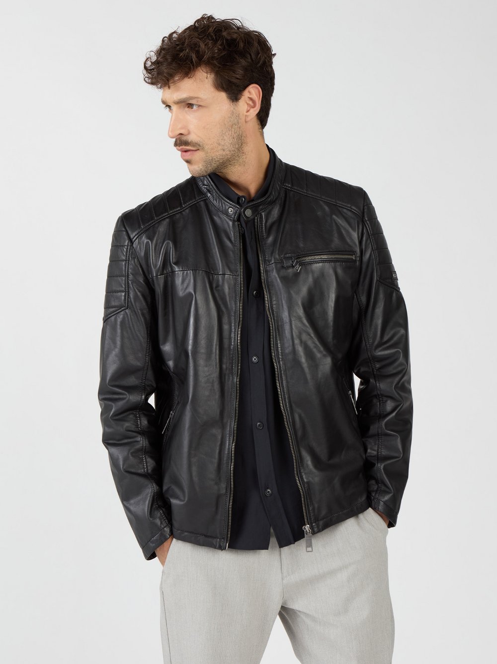 Thumbnail - Maze Lederjacke Herren schwarz, XL