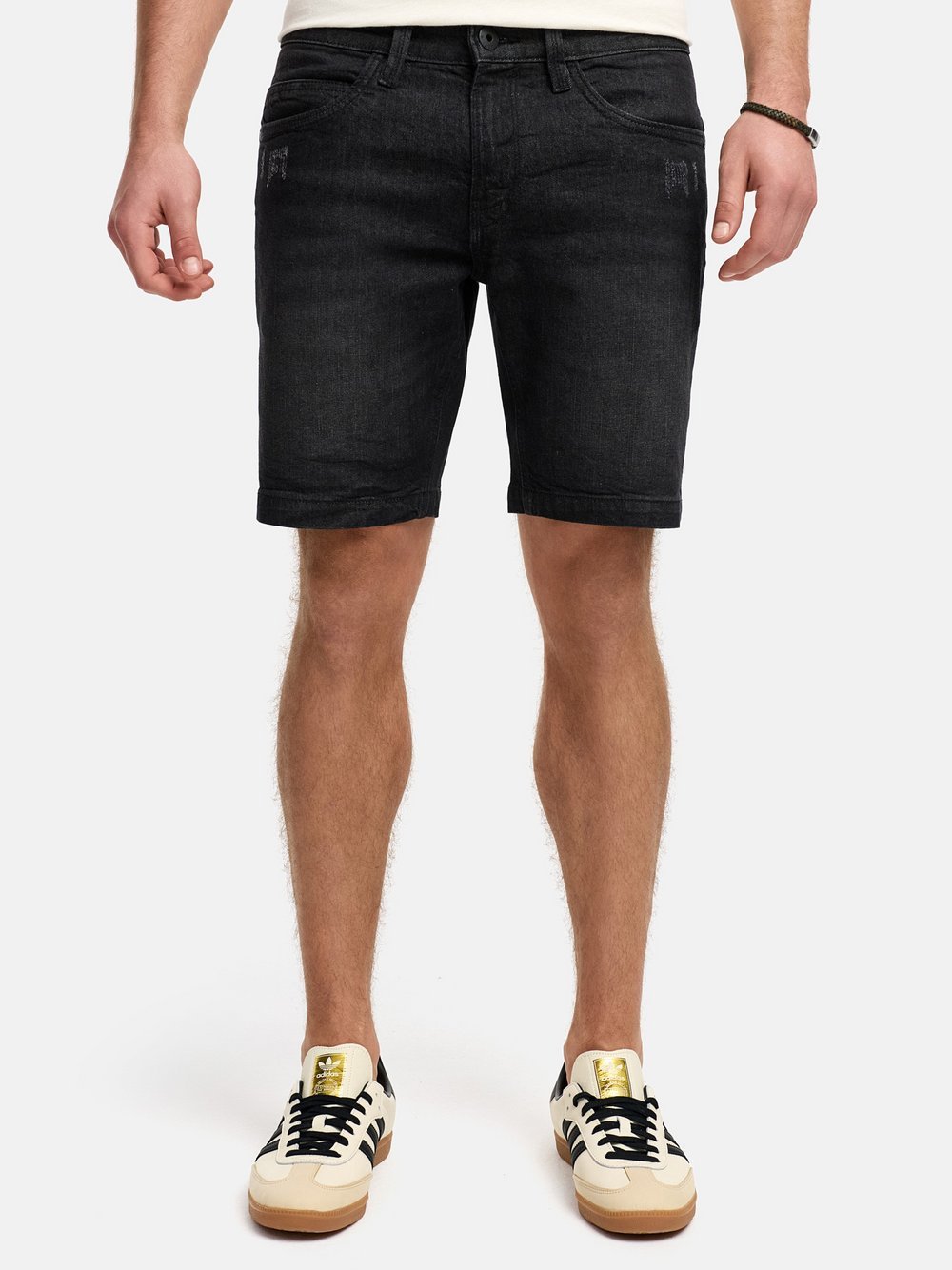 Indicode Shorts Jeans Herren Baumwolle schwarz, M