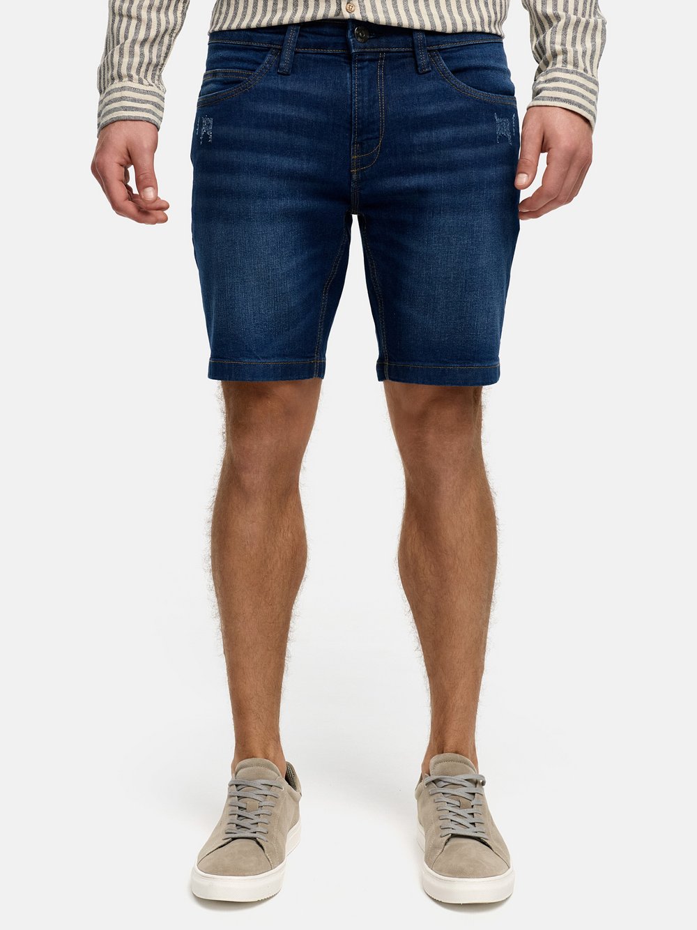 Indicode Shorts Jeans Herren Baumwolle blau, S