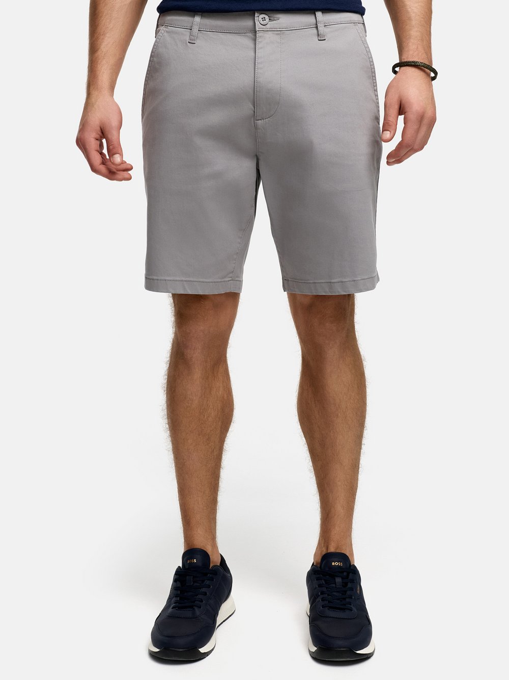 Indicode Shorts Chino Herren Baumwolle grau, S