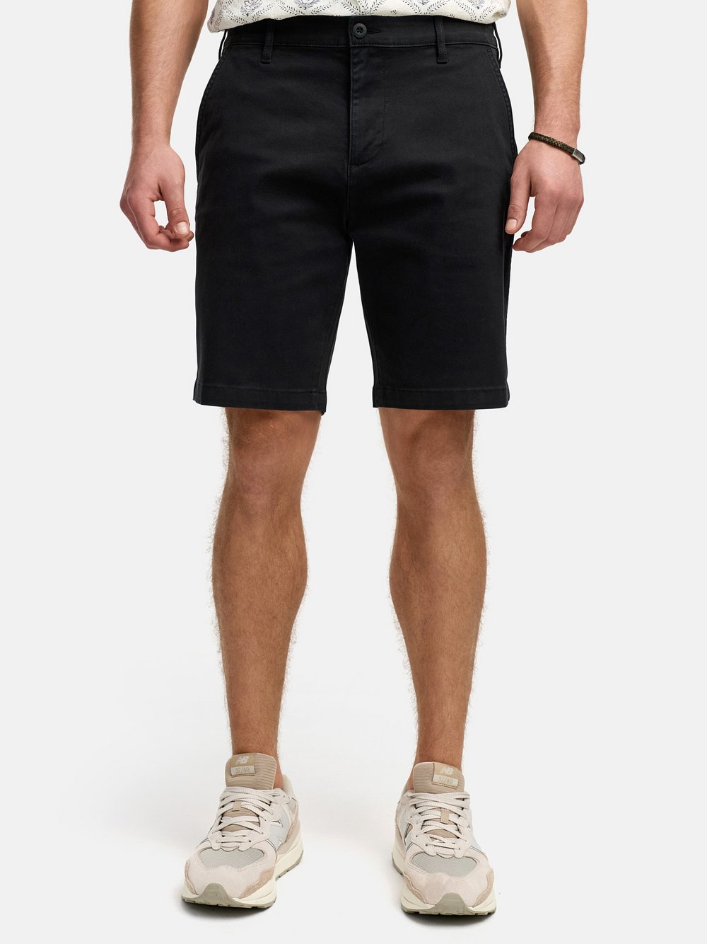 Indicode Shorts Chino Herren Baumwolle schwarz, L