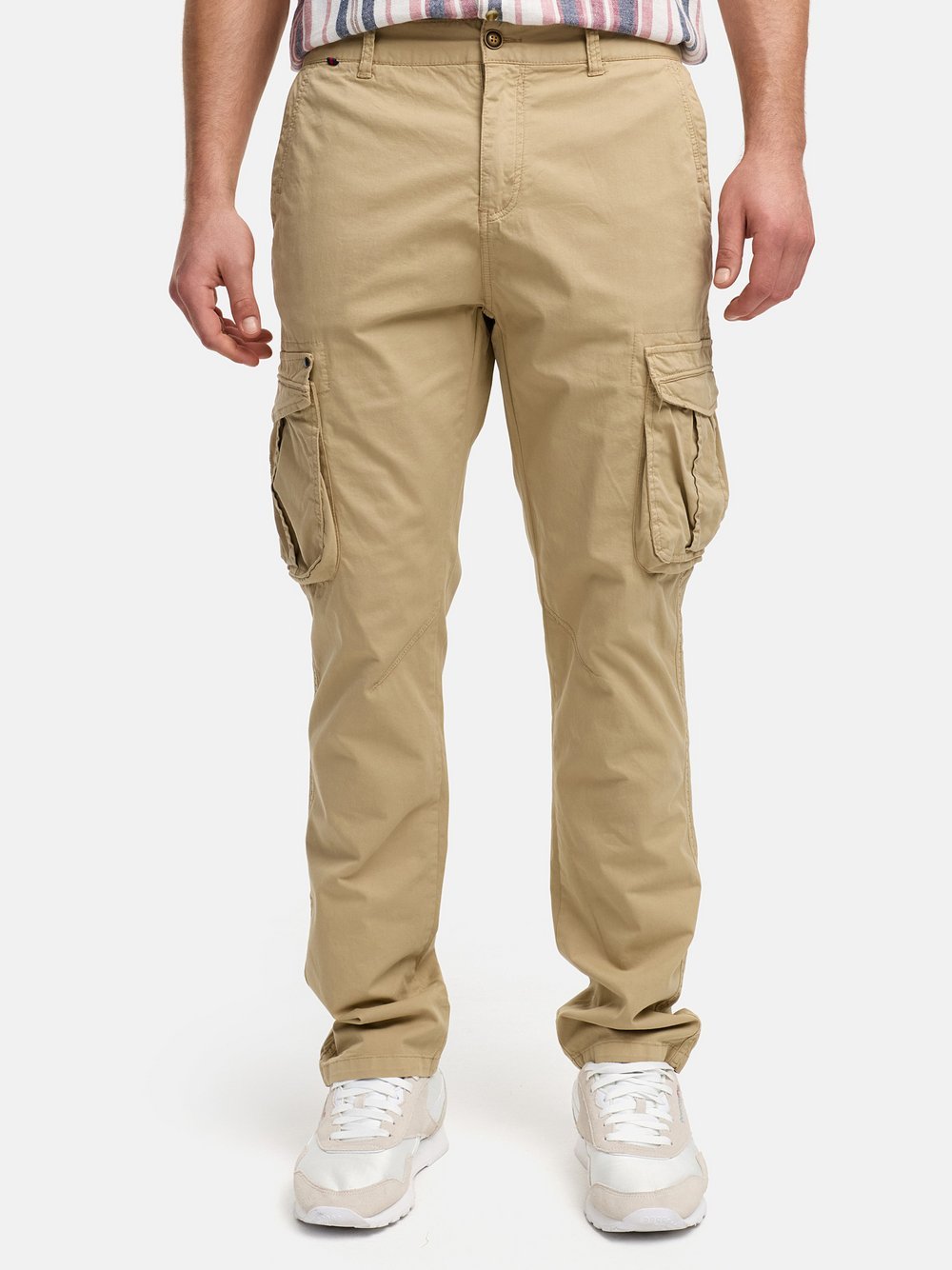 Indicode Cargohose Herren Baumwolle beige, XXL
