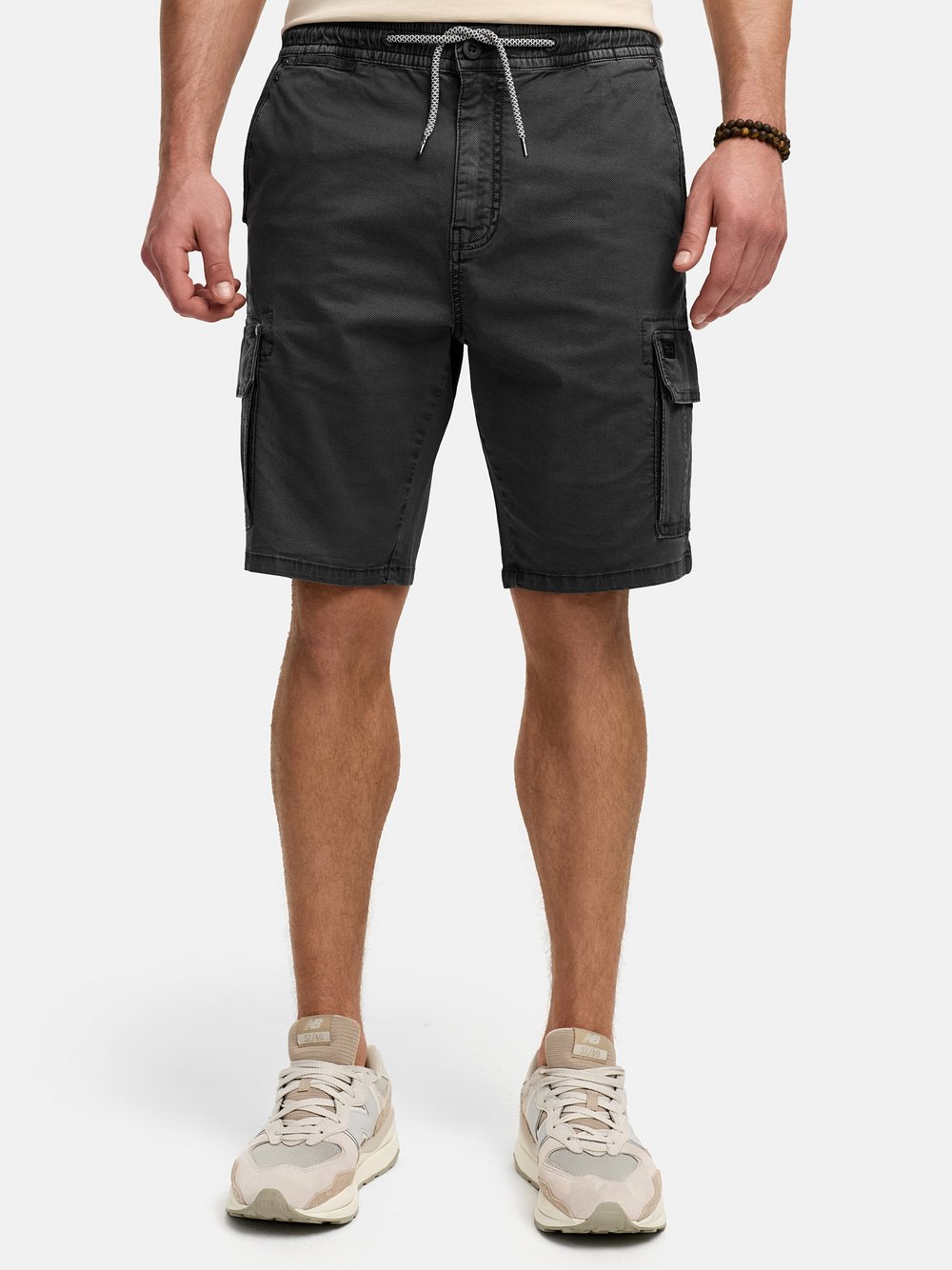 Indicode Shorts Cargo Herren Baumwolle grau, XL