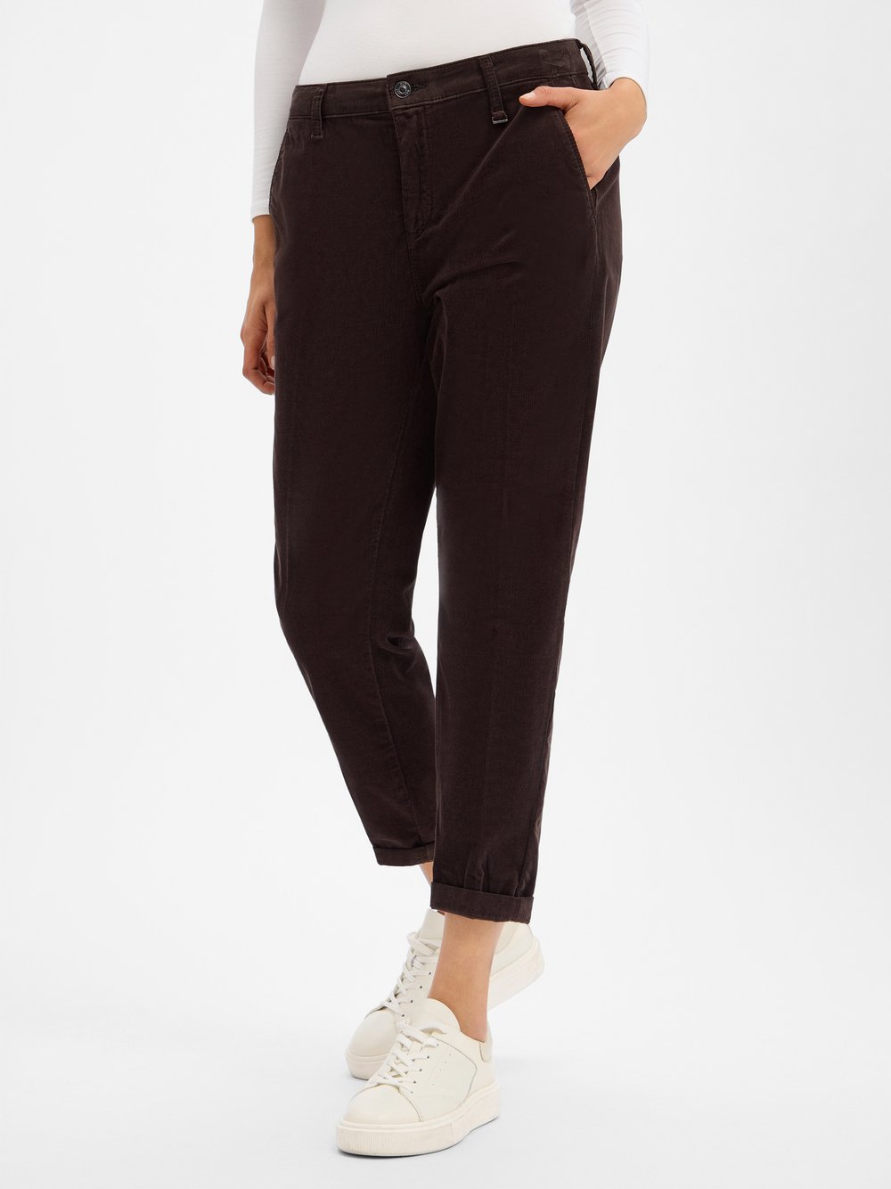 MAC Stoffhose Damen Baumwolle braun, 38