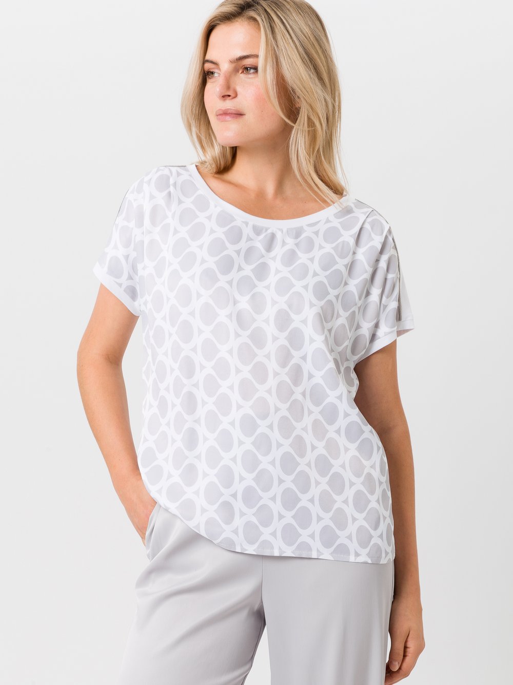 TUZZI Shirt Damen Viskose mehrfarbig gemustert, 38