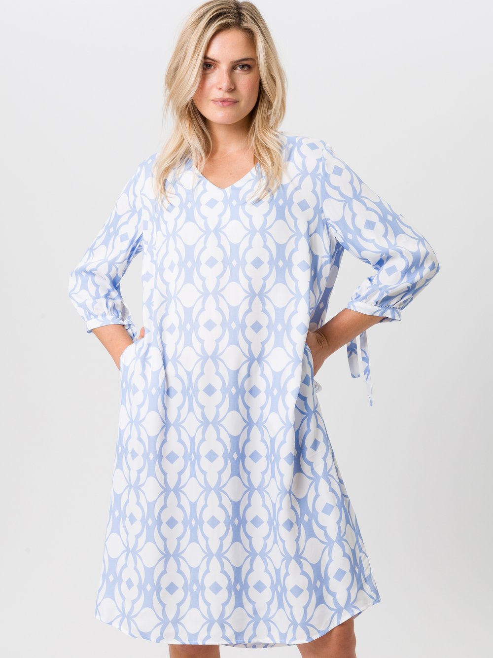TUZZI Blusenkleid Damen Viskose mehrfarbig gemustert, 42