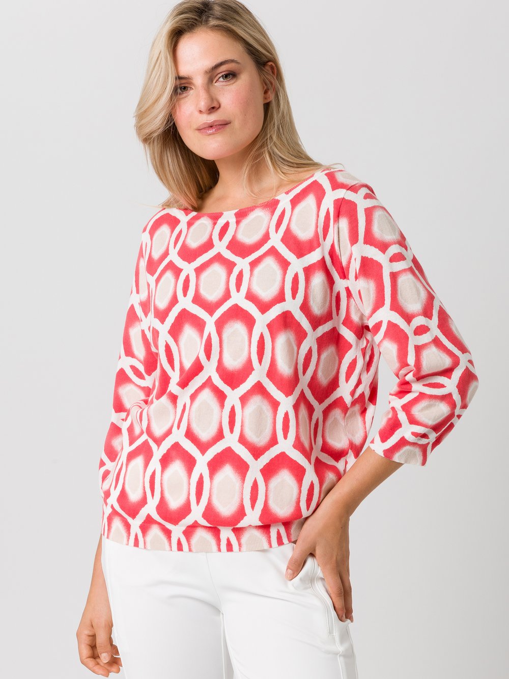 TUZZI Shirt Damen Baumwolle mehrfarbig gemustert, 36