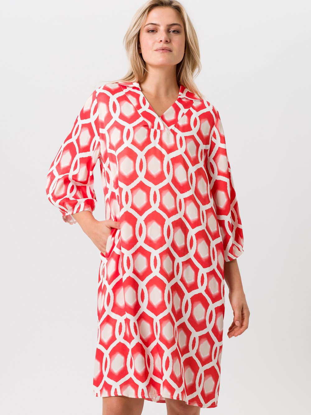 Thumbnail - TUZZI Kleid Damen Viskose mehrfarbig gemustert, 46