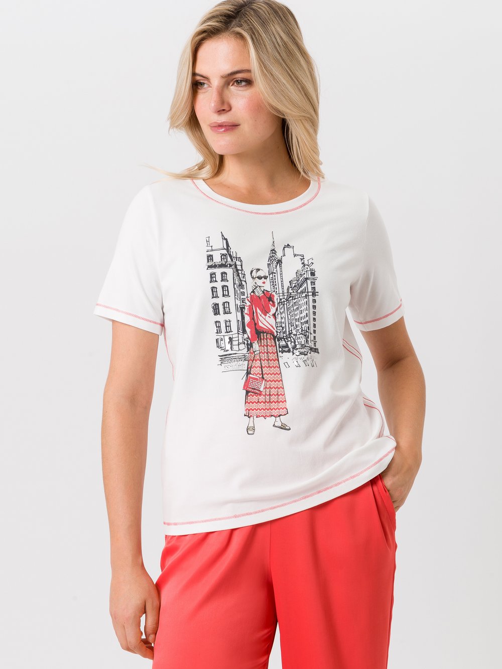 TUZZI Shirt Damen Modal mehrfarbig bedruckt, 44