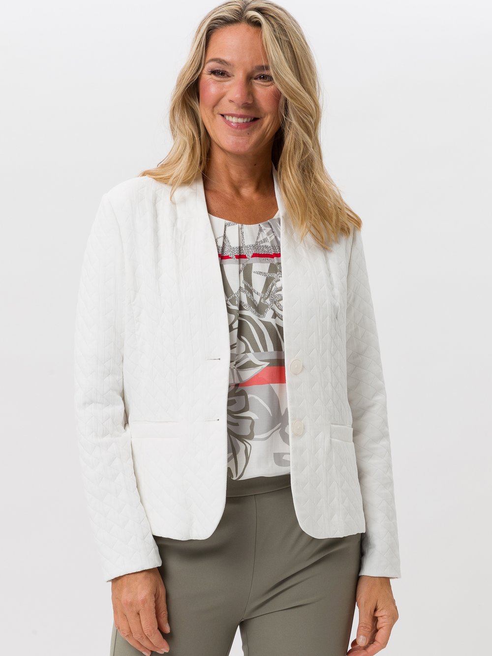 Frank Walder Blazer Damen Viskose weiß, 36
