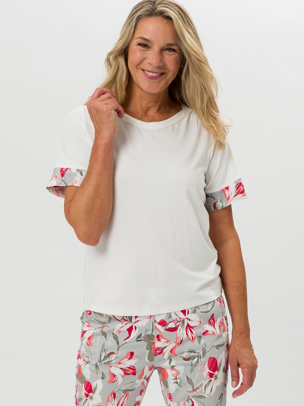 Frank Walder Feminines Shirt Damen Viskose mehrfarbig, 44